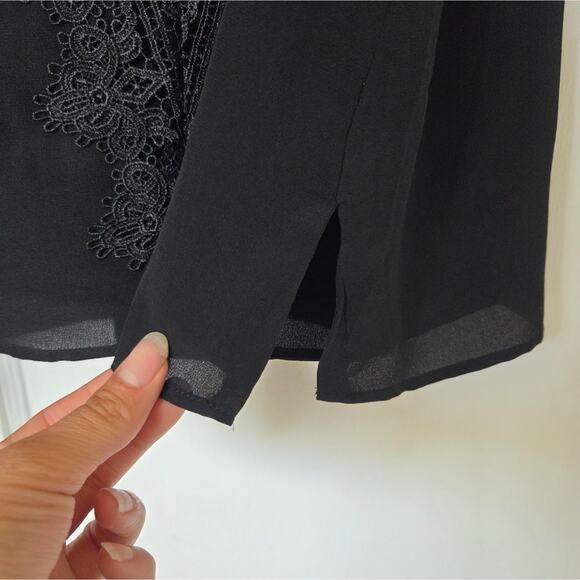 Cami NYC Charlie lace trimmed Black Blouse Tank XS NWT - Picture 5 of 8
